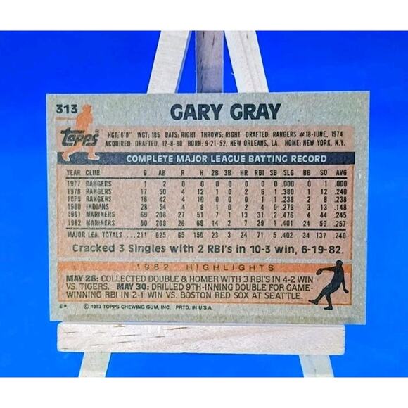 1983 Topps - Ken Dayley #314 Atlanta Braves - Picture 2 of 2